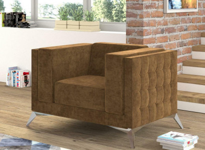 Chesterfield armchair TV couch 1-seater sofa fabric couches upholstery textile